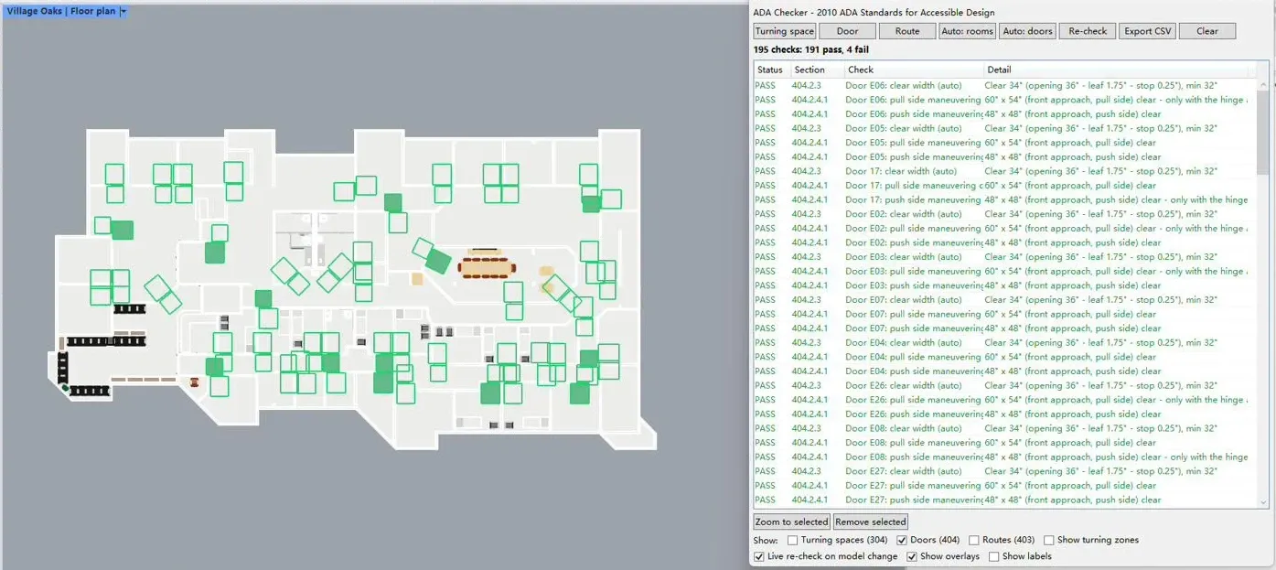 ADA Checker / door-clearance measurements