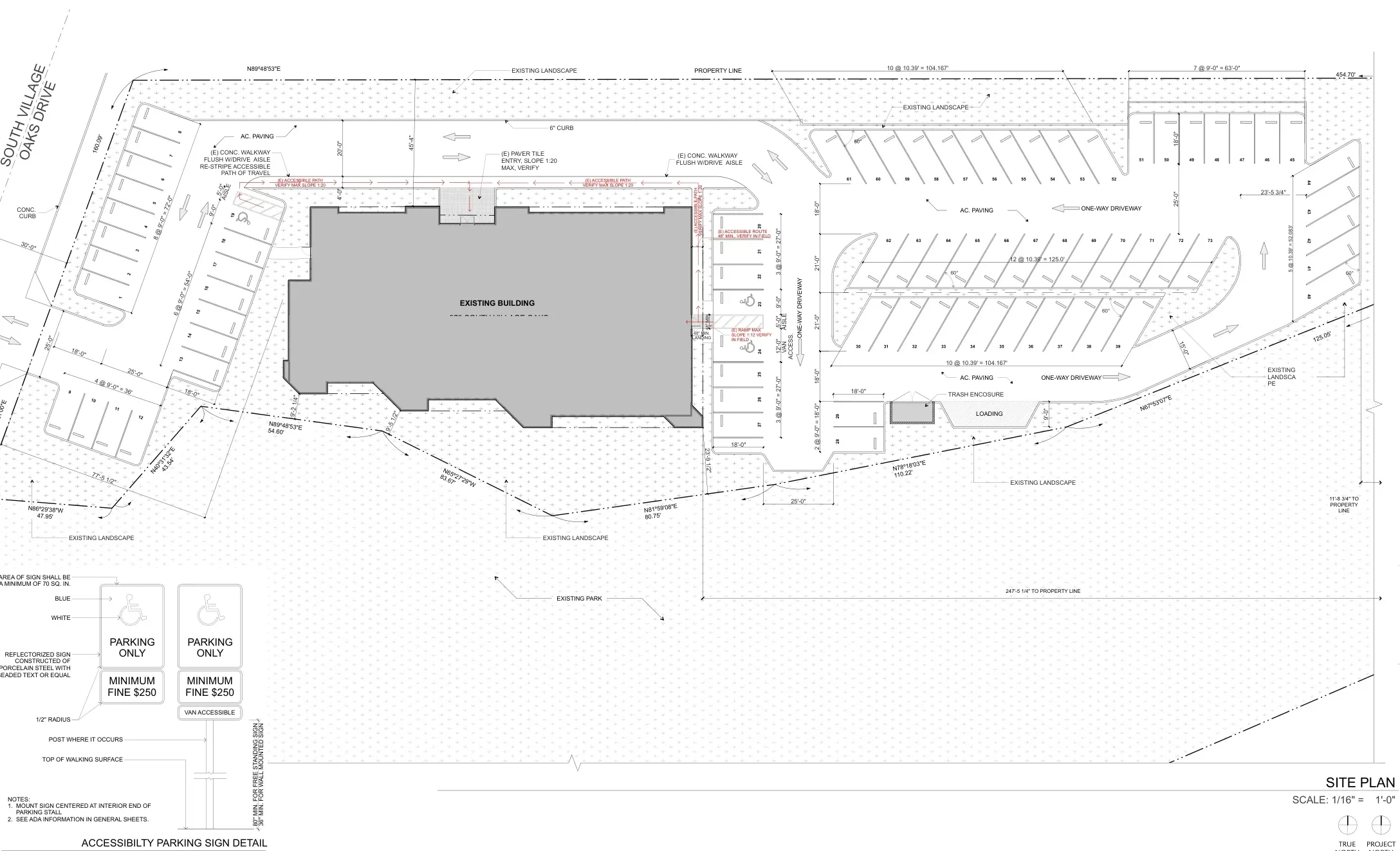 Village Oaks — architectural drawing