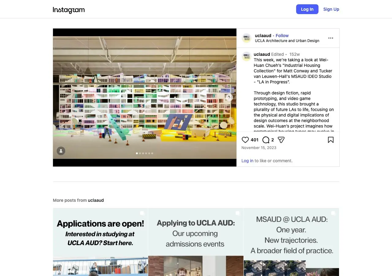 UCLA AUD / Instagram — Industrial Housing Collection — Studio Spotlight / source preview